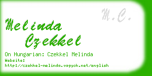 melinda czekkel business card